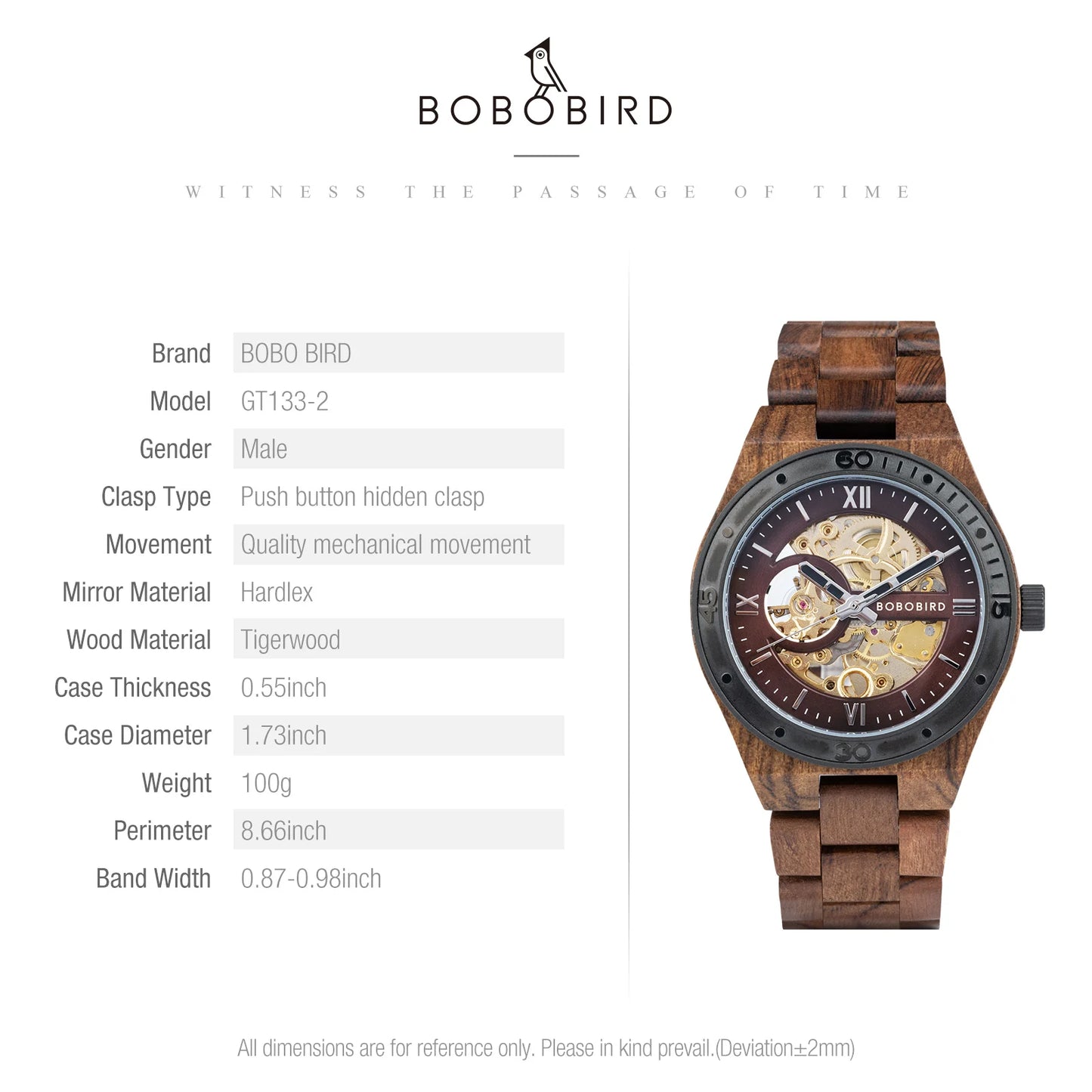 Luxury Fashion Men's Watches with Automatic Movement Mechanical Wrist Watches from BOBO BIRD the Hottest Gifts for Father's Day