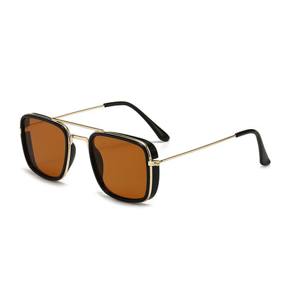 "BLVKmen Fashion Metal Square Sunglasses - European & American Retro Style UV Protection Eyewear"