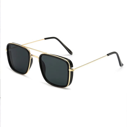 "BLVKmen Fashion Metal Square Sunglasses - European & American Retro Style UV Protection Eyewear"