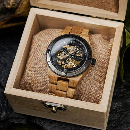 Luxury Fashion Men's Watches with Automatic Movement Mechanical Wrist Watches from BOBO BIRD the Hottest Gifts for Father's Day