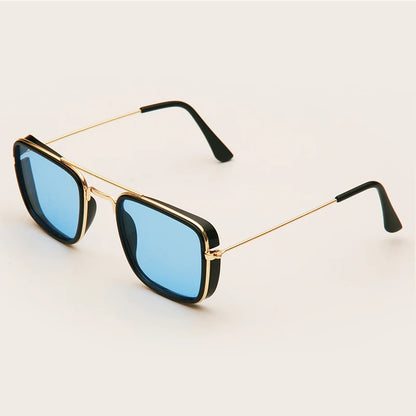 "BLVKmen Fashion Metal Square Sunglasses - European & American Retro Style UV Protection Eyewear"