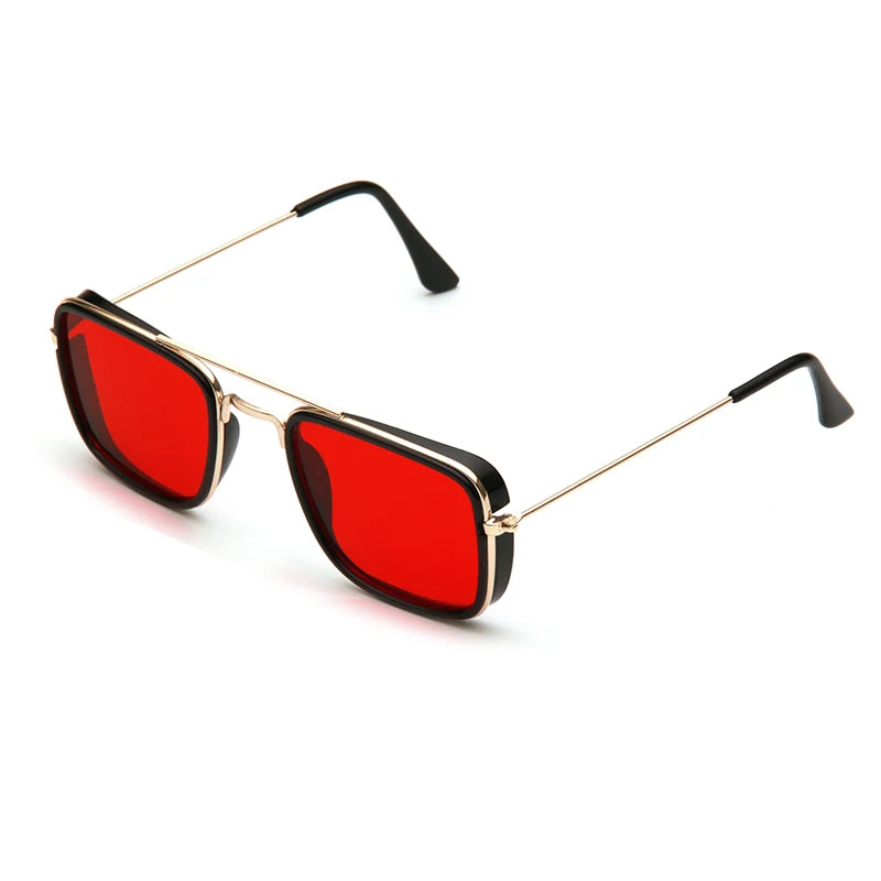 "BLVKmen Fashion Metal Square Sunglasses - European & American Retro Style UV Protection Eyewear"